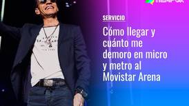 Marc Anthony en Chile: Cómo llegar y cuánto me demoro en micro y metro al Movistar Arena desde diferentes comunas