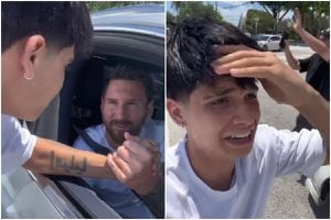VIDEO | Hincha le pidió un beso a Lionel Messi y lo consiguió: su reacción lo dice todo 