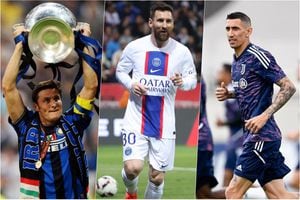 Los tres mejores mejores argentinos en la historia de la Champions: Messi, Zanetti y Di María