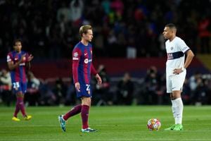 Revelan fuerte bronca entre jugadores del Barcelona y Mbappé en camarines