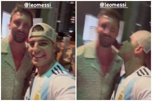 VIDEO | Hincha sorprende a Lionel Messi en Miami y le robó un beso
