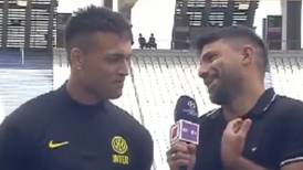 Kun Agüero tuvo un gracioso cruce con Lautaro Martínez antes de la final de Champions: “Que te vaya bien, pero...”