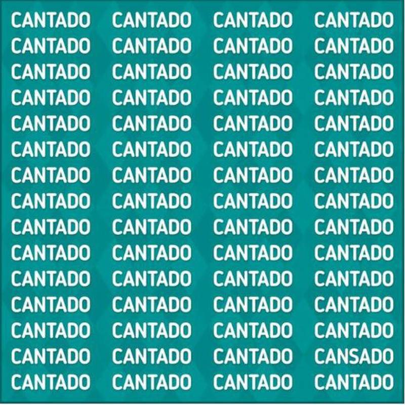 Test Visual: ¿Puedes encontrar la palabra CANSADO oculta en solo 15  segundos? – En Cancha