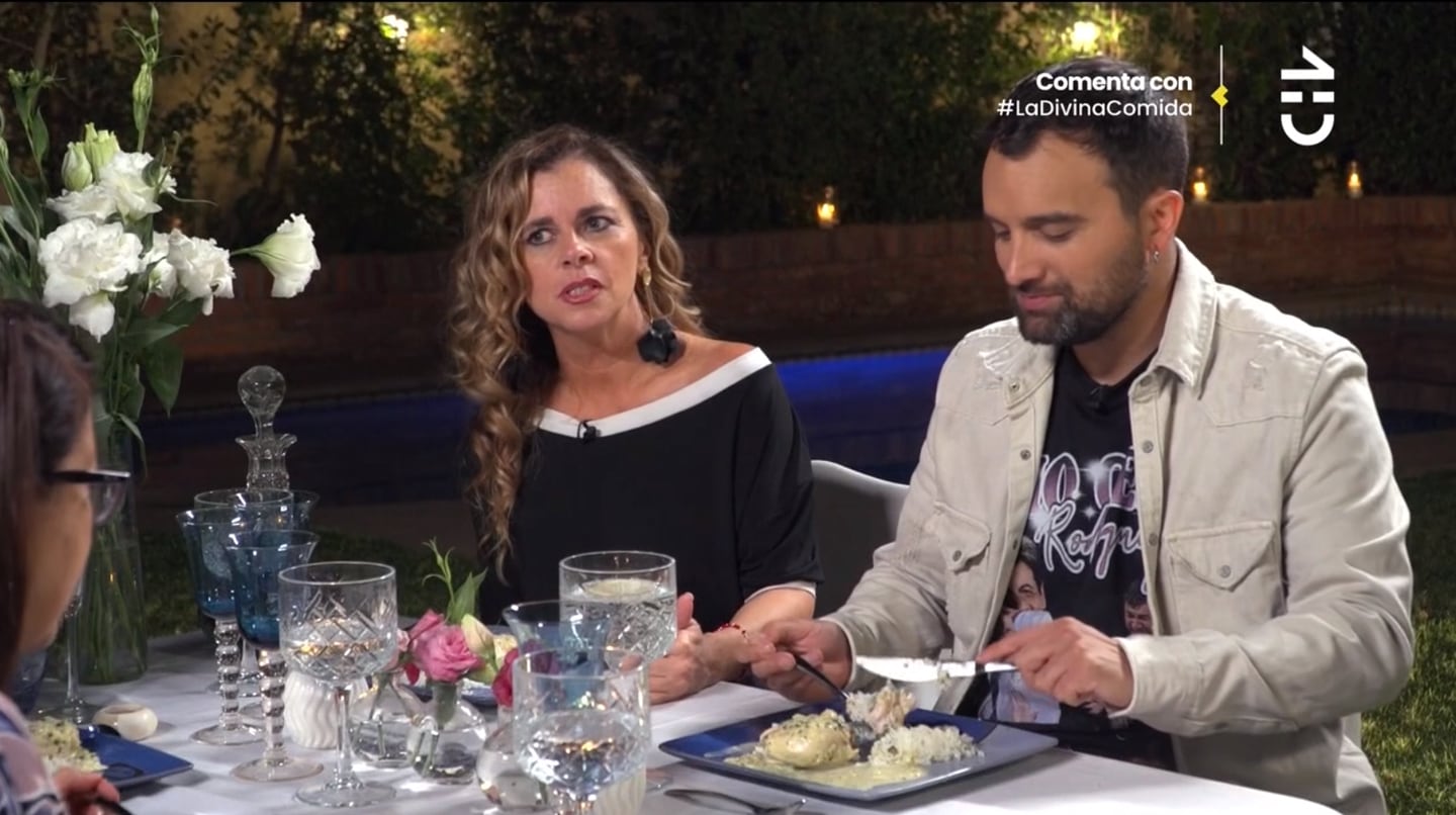 Titi García-Huidobro contó detalles de la incómoda relación con Daniel Fuenzalida en "La Divina Comida". Chilevisión.