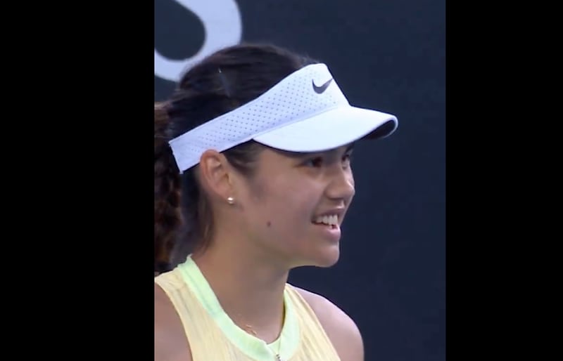 Emma Raducanu en el Australian Open