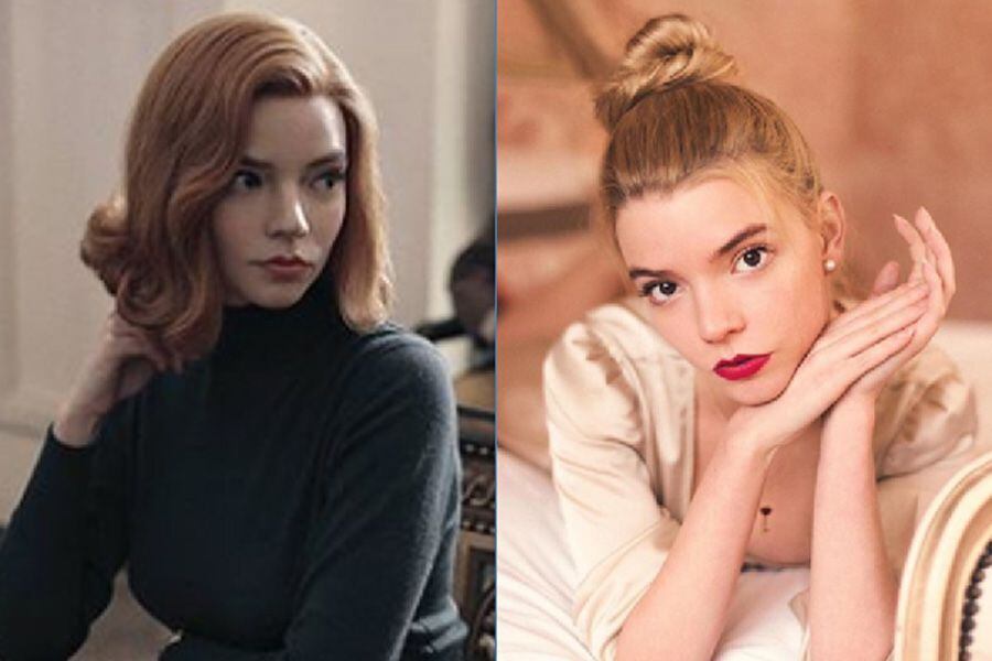 Transformação da atriz @anyataylorjoy em Beth Harmon de “O Gambito