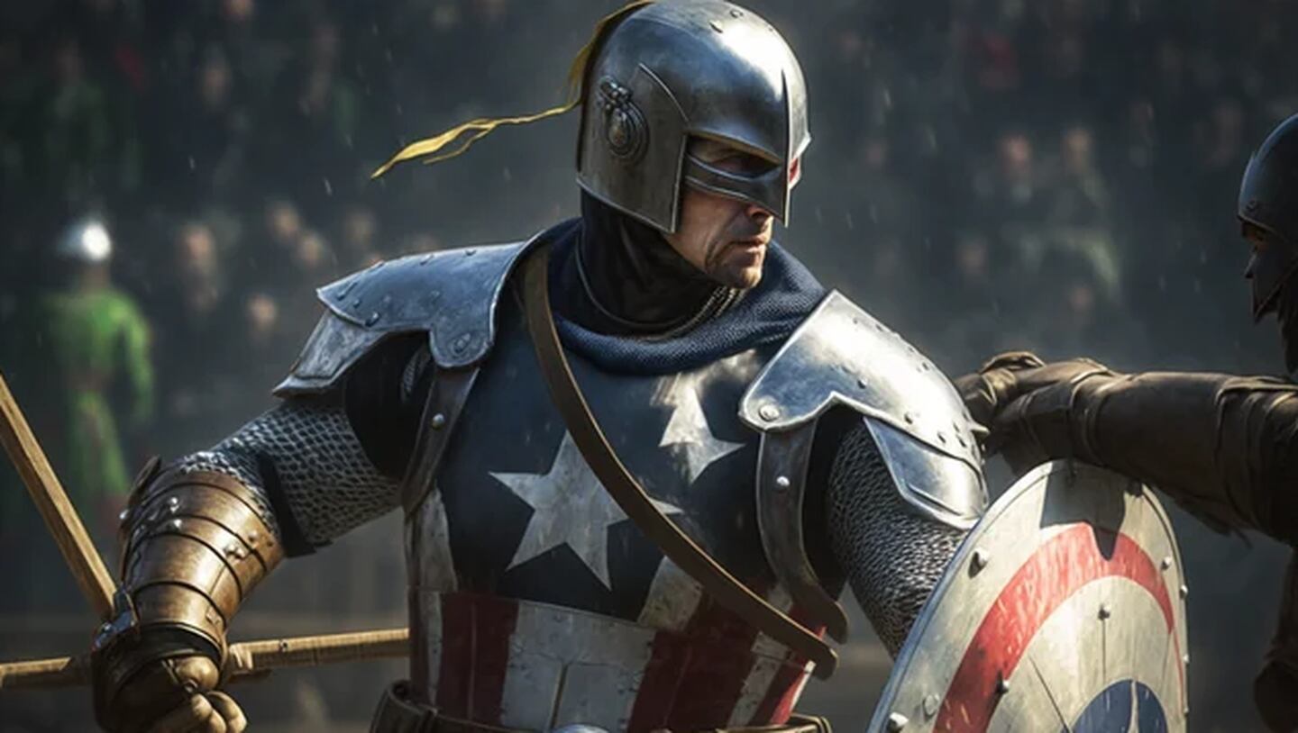 Capitán América en la época medieval, según la IA