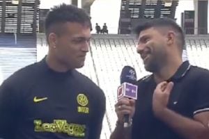 Kun Agüero tuvo un gracioso cruce con Lautaro Martínez antes de la final de Champions: “Que te vaya bien, pero...”