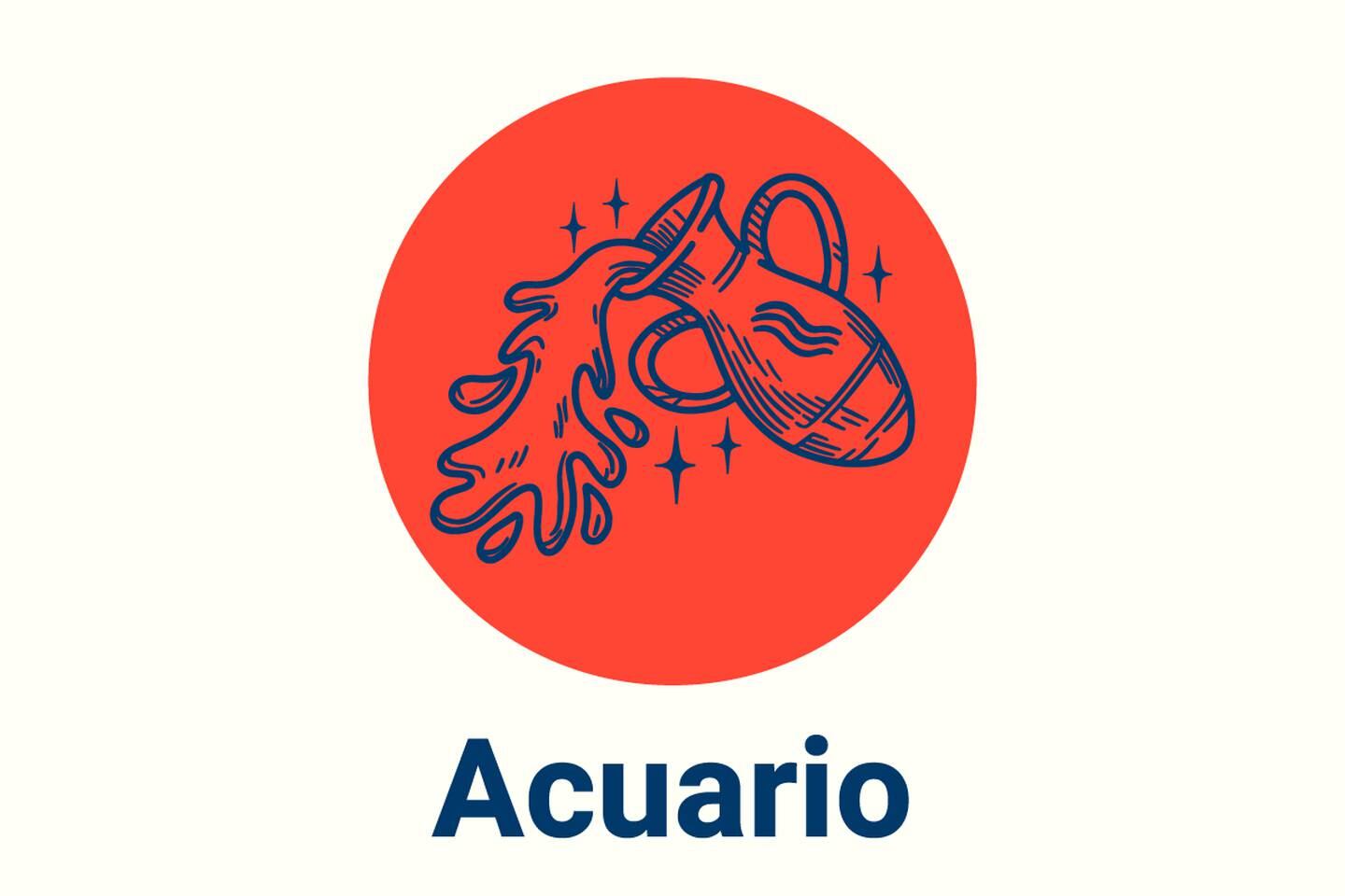 Imagen con el símbolo del signo zodiacal Acuario