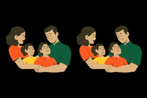 ¿Serás capaz de encontrar las 6 diferencias entre las familias?