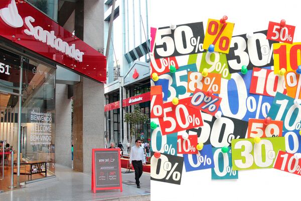 Hasta un 40 % de descuento en restaurantes para clientes de Banco Santander