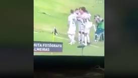 [VIDEO] Felipe Melo pateó en los testículos a un camarógrafo en medio de los festejos de un gol del Palmeiras
