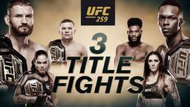 Tres títulos en juego: día, hora y dónde ver la UFC 259 en vivo por TV y Online