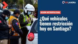 ¿Hay restricción vehicular este domingo 15 de mayo en la Región Metropolitana?