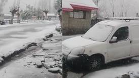 VIDEO | ¡Se pasó! San José de Maipo se cubrió de nieve tras bajas temperaturas e intensas lluvias