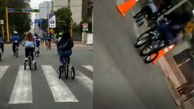 VIDEO | Karma Instantáneo: Mujer se cae de su bicicleta luego de molestar a sus amigas