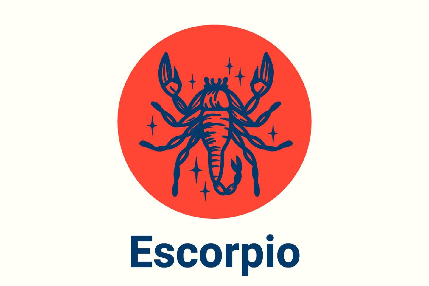 Imagen con el símbolo del signo zodiacal Escorpio.