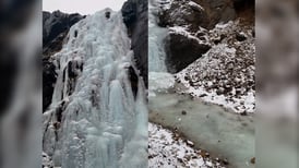 VIDEO | Cascada congelada en el Parque Nacional Cerro Castillo