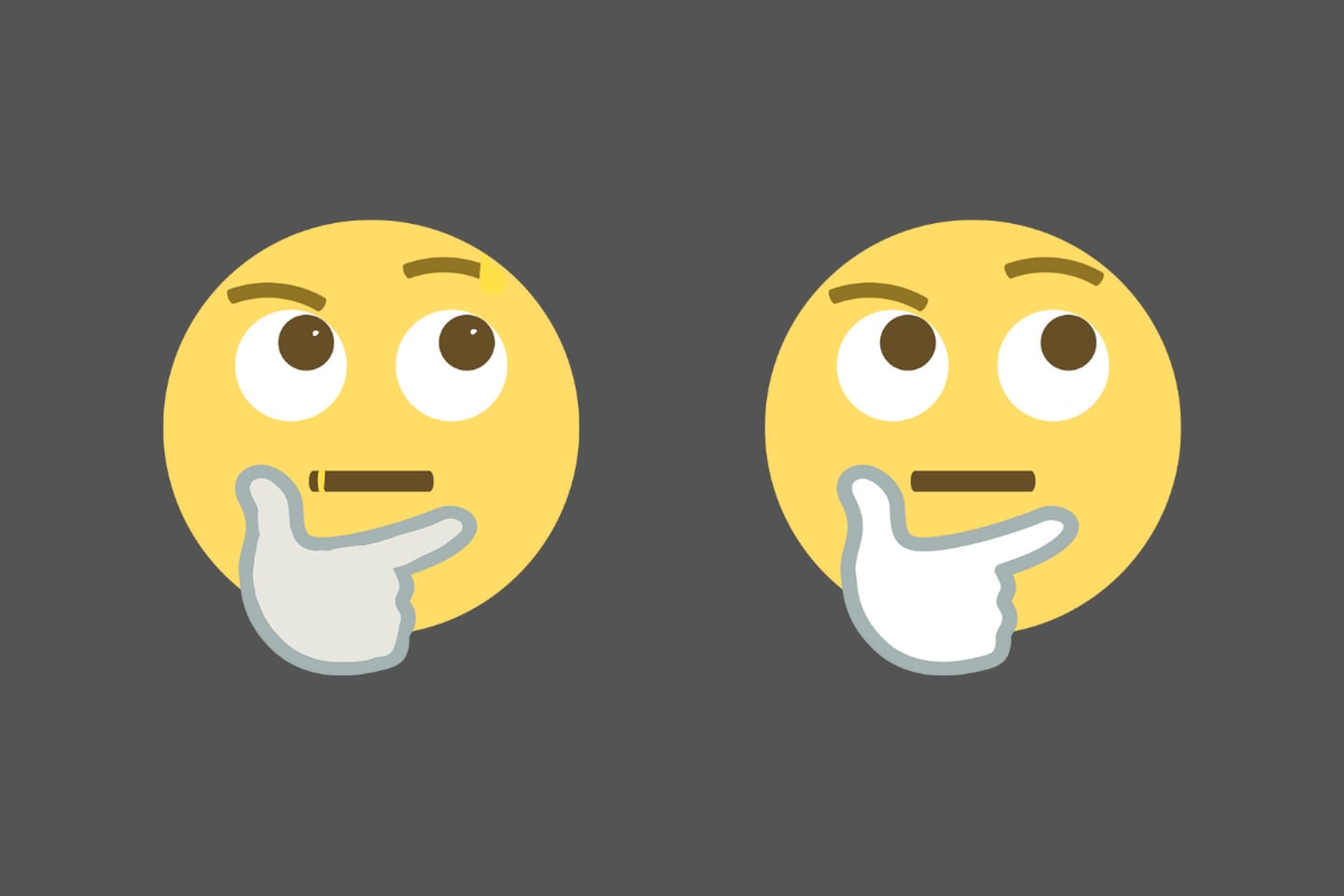 dos emojis iguales, con solo cuatro diferencias ocultas.