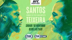 UFC Fight Night: hora y dónde ver en TV el combate entre Thiago Santos y Glover Teixeira