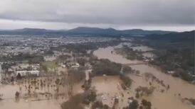 VIDEO | Así se ve Talca desde el aire en medio de las inundaciones