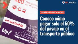 Tarjeta Bip! Adulto Mayor: Así puedes pagar solo el 50% del pasaje en el transporte público en la Región Metropolitana