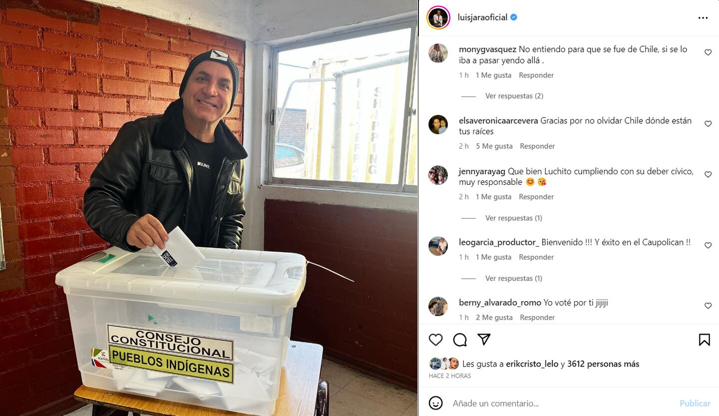 Lucho Jara llega a Chile para votar