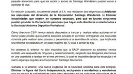 Coorporación Santiago Wanderers apoya el regreso del club a los hinchas