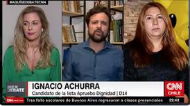 "Me parece una falta de respeto": Ignacio Achurra paró en seco polémicos dichos de Yuyuniz Navas sobre el 18-O en debate de CNN