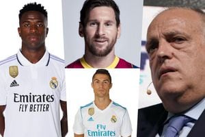¡Fail! Presidente de La Liga defiende a Vinicius recordando insultos contra Messi y Cristiano