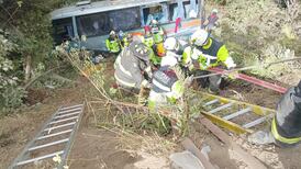 Bus con casi 30 pasajeros se desabarranca en Panquipulli dejando 12 lesionados