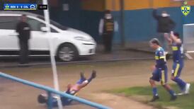 VIDEO | No salió como esperaba: Jugador de Deportes Rengo intentó festejar como CR7 y terminó de espalda en el piso