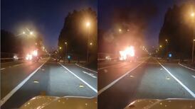 VIDEO | Incendiaron 3 camiones: Conductor grabó a hombres disparando en plena Ruta 5 Sur