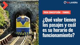 Tren Concepción - Yumbel: ¿Cuánto cuestan los pasajes y cuál es su horario de funcionamiento?