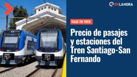 Tren Santiago-San Fernando: Revisa el precio de los pasajes y en qué estaciones se detiene
