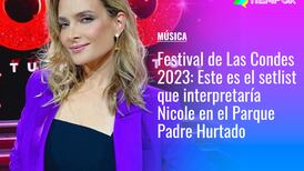 Festival de Las Condes 2023: Este es el setlist que interpretaría Nicole en el Parque Padre Hurtado