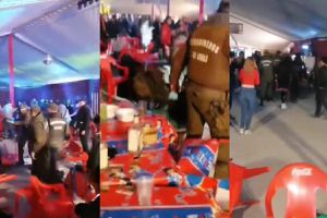 VIDEO | Hombre se enfrentó con Carabineros durante Fiestas Patrias en Curicó
