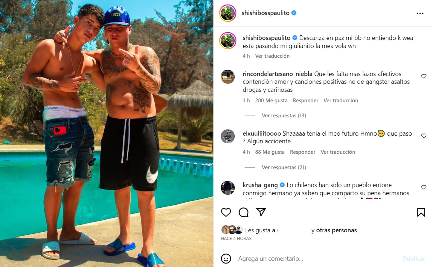 Pablo Chill-E reacciona a la muerte de Giuliano Yankees.