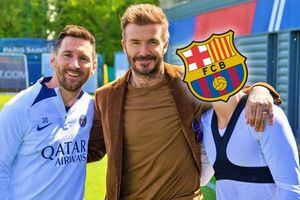 David Beckham tiende su mano y ofrece ayuda al Barcelona para contratar a Lionel Messi, con escala en Miami