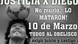 ¡No murió, lo mataron! Convocan a marcha para pedir justicia por la muerte de Diego Maradona