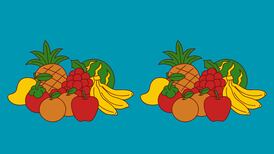 ¿Eres capaz de encontrar las 4 diferencias en las frutas?