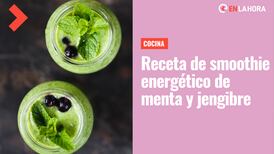 Receta de smoothie energizante para levantar el día: Bebida refrescante en base a menta y jengibre