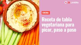 Receta: Así puedes preparar una rica tabla vegetariana con hummus para picar