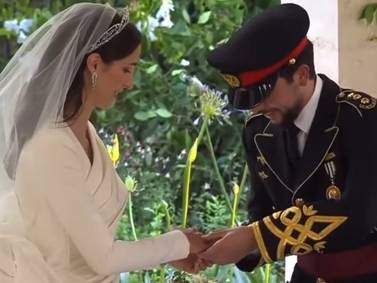 Así fue el impresionante pastel de boda del príncipe Hussein y Rajwa Al Saif de Jordania