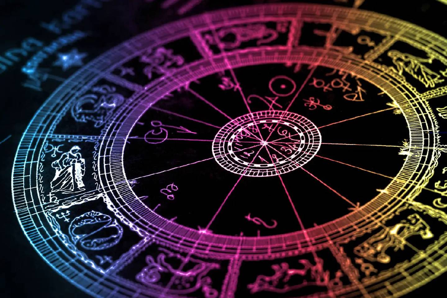 Mandala con todos los signos zodiacales