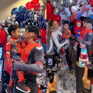 Acompañado de Iron Man y Spiderman: Así fue el cumpleaños de Noah, hijo de Lisandra Silva y Raúl Peralta