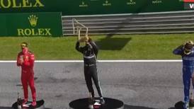 Una celebración distinta: Así festejaron en el podio en el Gran Premio de Austria