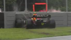 VIDEO | Perdió el control: Así fue el duro choque de Sergio "Checo" Pérez que lo dejó fuera en la Q2 del GP de Canadá