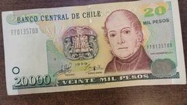 Numismática: Este es el billete antiguo de 20 mil pesos chilenos que se vende en $80.000