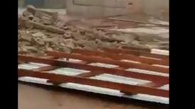 Huracán Eta: El momento exacto en que colapsó una casa por el viento